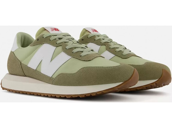 New Balance 237 зеленые с белым 