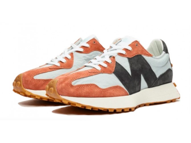 Кроссовки New Balance WS 327 черные с оранжевым