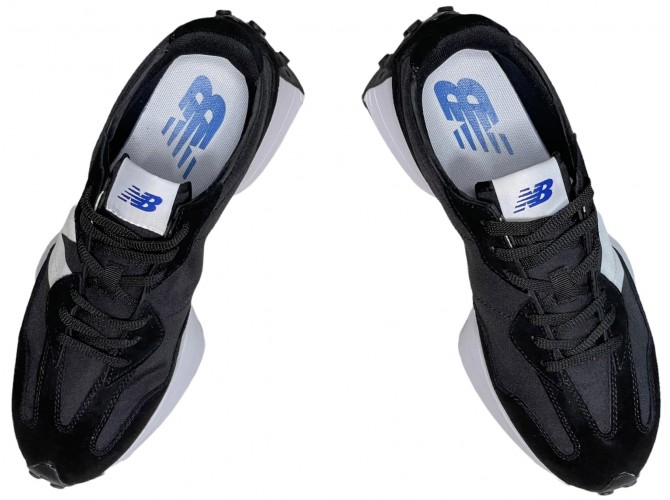 Кроссовки New Balance WS 327 черные с серым замшевые