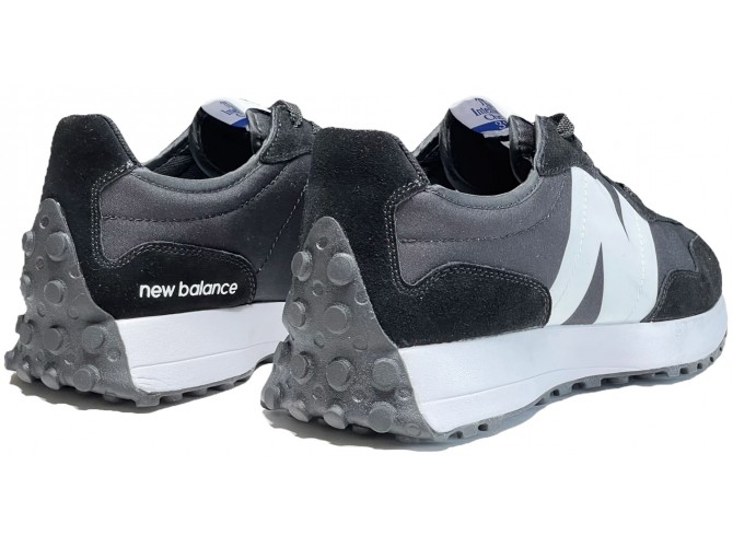 Кроссовки New Balance WS 327 черные с серым замшевые