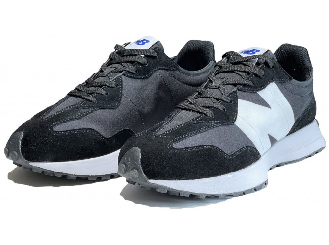 Кроссовки New Balance WS 327 черные с серым замшевые