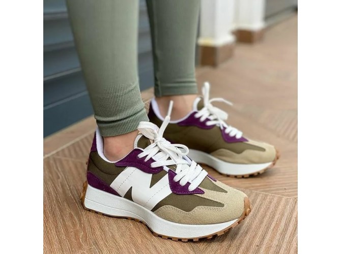 Кроссовки New Balance WS 327 Green Purple текстиль