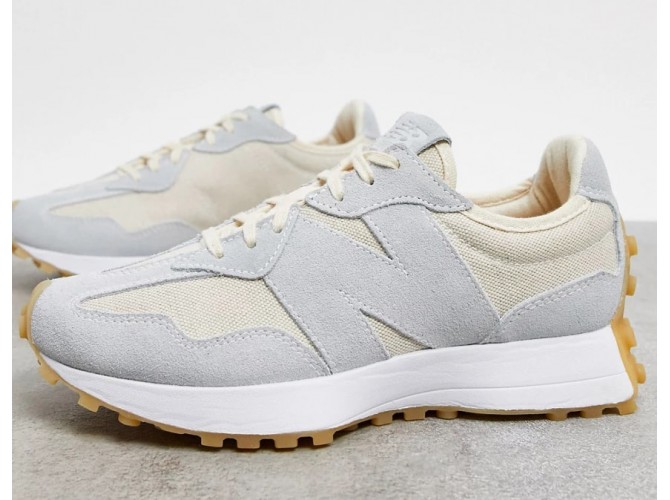 Кроссовки New Balance WS 327 Undyed серые замшевые