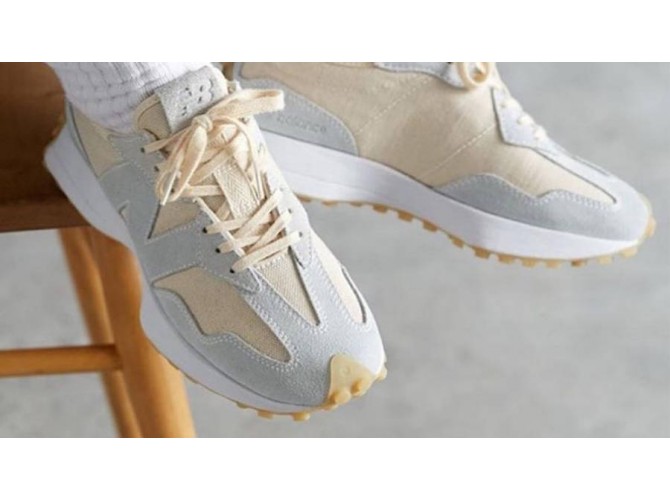 Кроссовки New Balance WS 327 Undyed серые замшевые