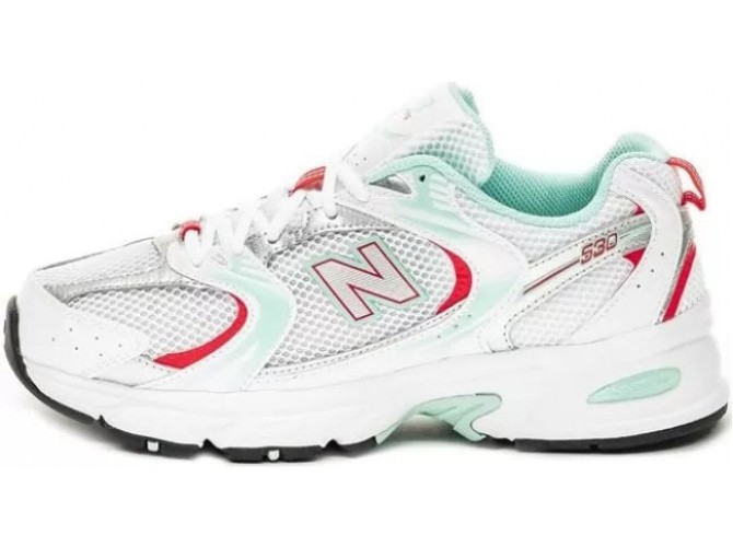 Кроссовки New Balance 530 белые с бирюзовым