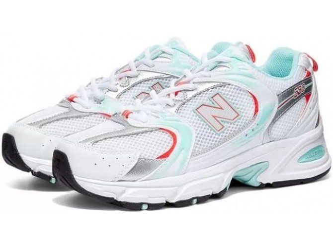 Кроссовки New Balance 530 белые с бирюзовым