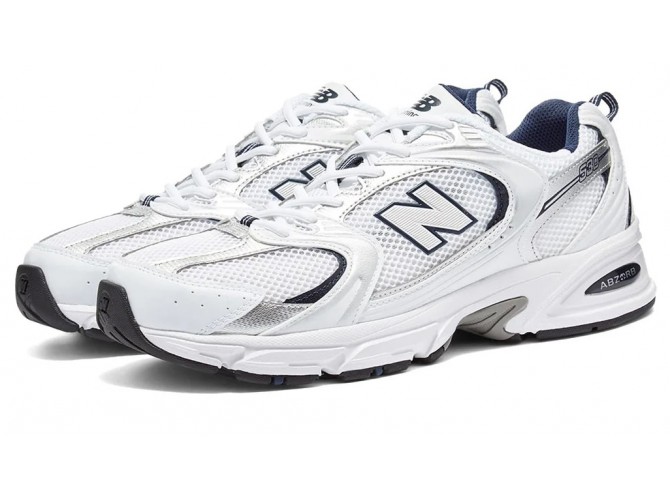 Кроссовки New Balance 530 Белые с серым спортивные