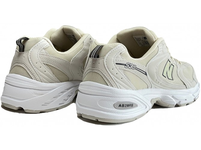 New Balance 530 мужские бежевые с черным