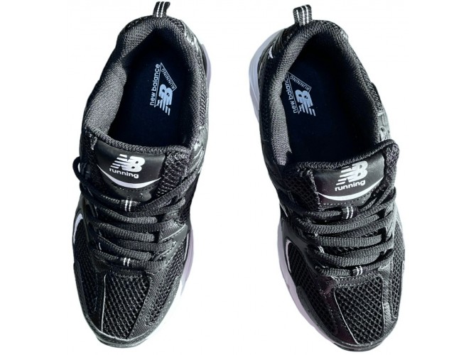 New Balance 530 черные с белым спортивные