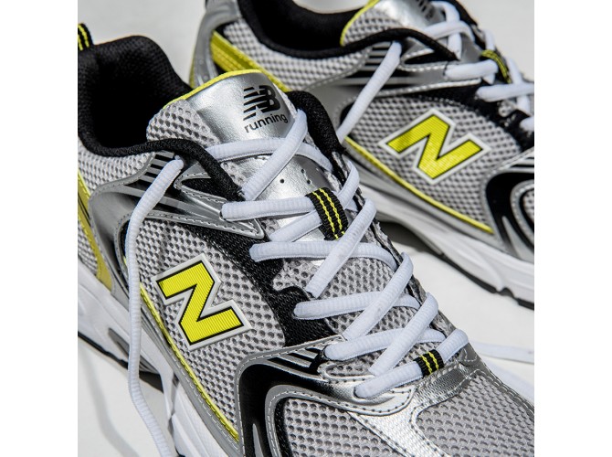 Кроссовки New Balance 530 мужские серые с желтым
