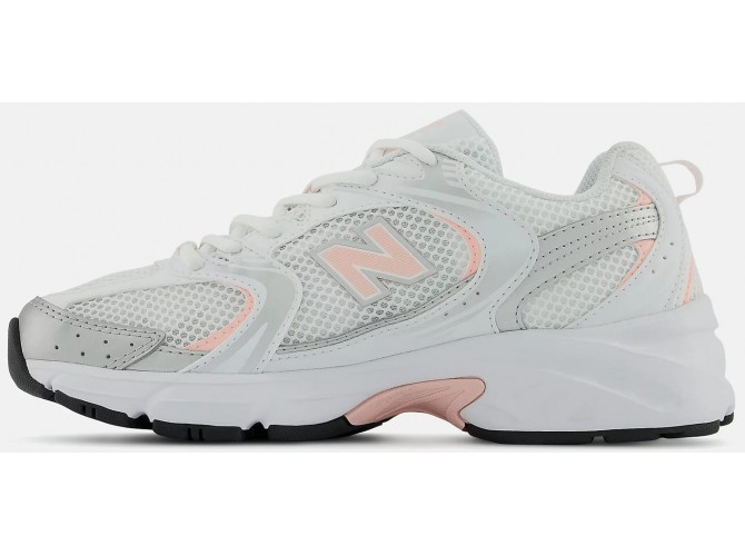 New Balance 530 White with cloud pink