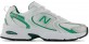New Balance 530 White with nightwatch green