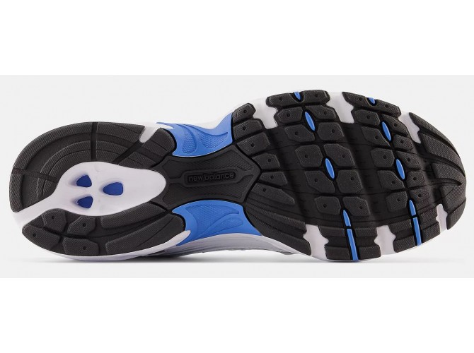 New Balance 530 White with silver metallic and sky blue