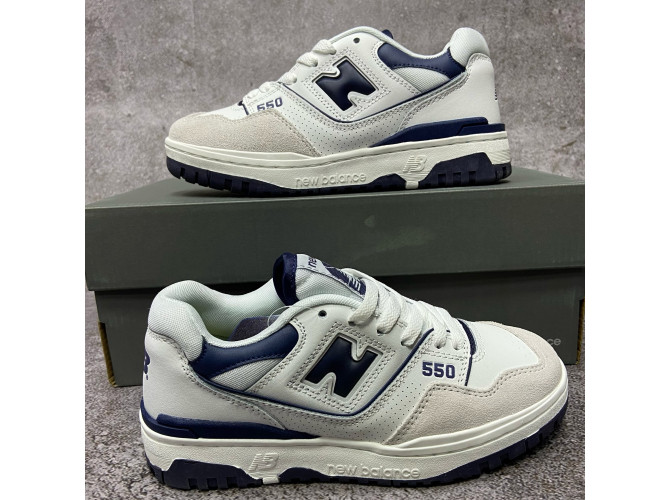 New Balance 550 White Quarry Blue