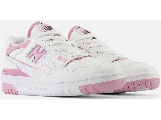 New Balance 550 White Lilac розовые