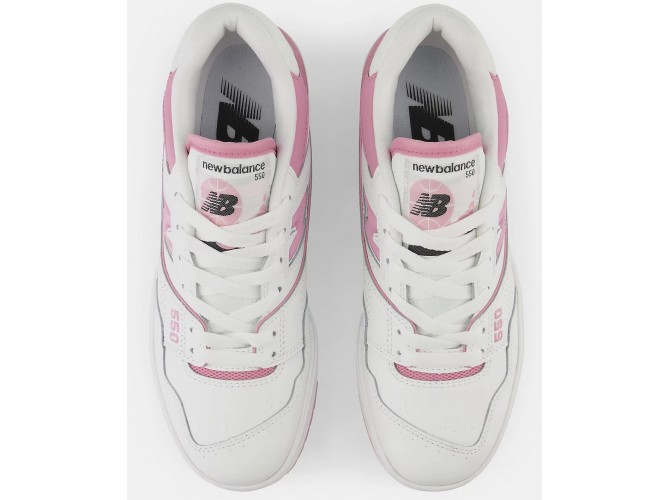 New Balance 550 White Lilac розовые