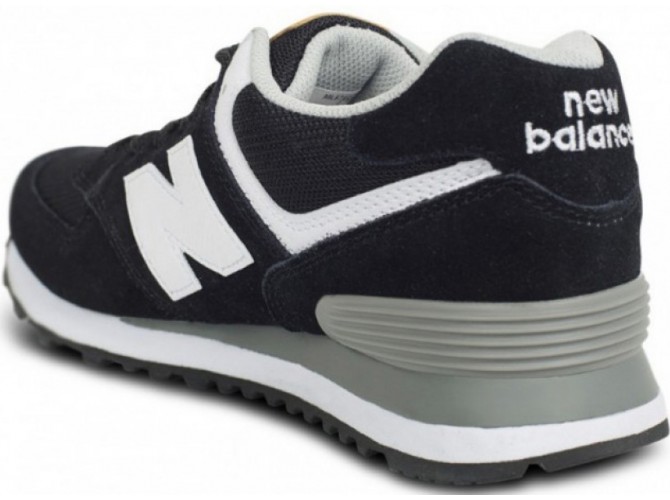 New Balance 574 Черно-серые замшевые