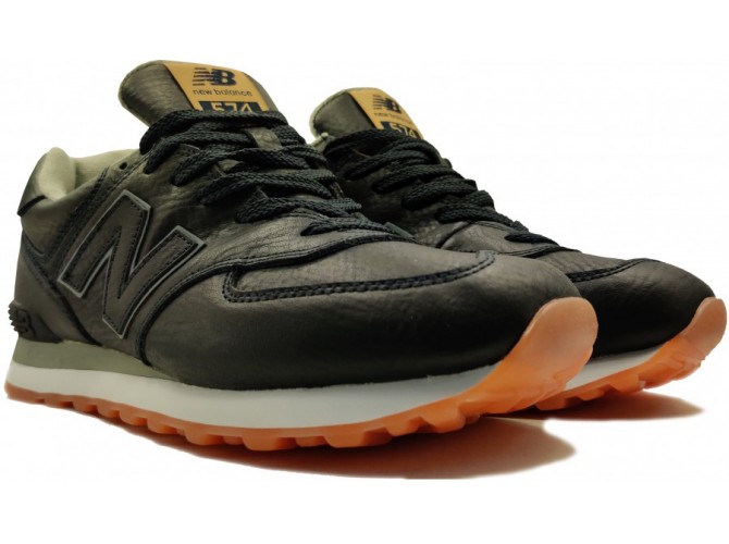 Кроссовки New Balance 574 женские черно-зеленые