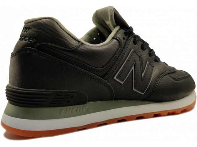 Кроссовки New Balance 574 женские черно-зеленые