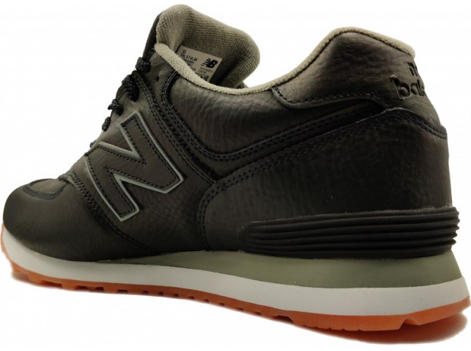 Кроссовки New Balance 574 женские черно-зеленые