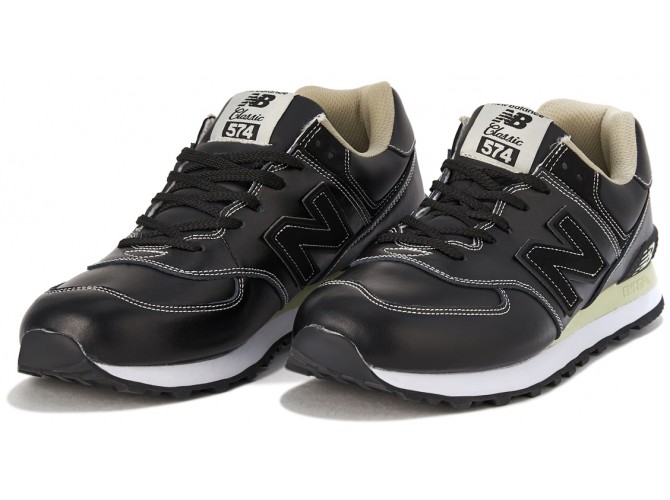 New Balance 574 classic fur black мужские черные