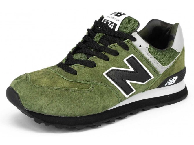 New Balance 574 classic green зеленые