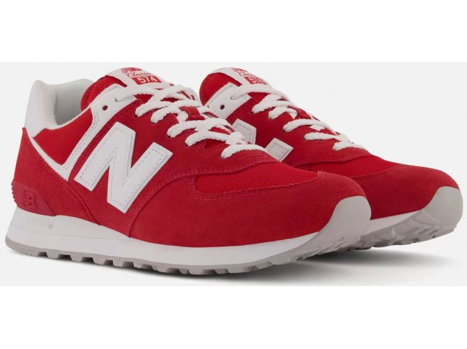 New Balance 574 Classic красные с белым