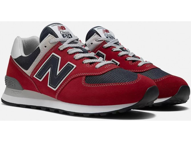 New Balance 574 Classic красные с синим для бега