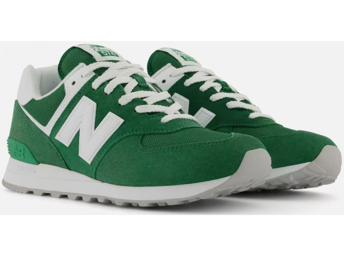 New Balance 574 Classic зеленые с белым
