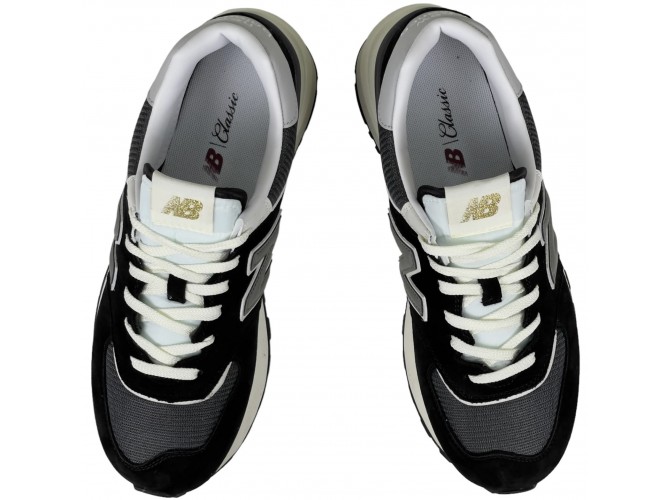 New Balance 574 Core темно-серые с черным мужские замшевые