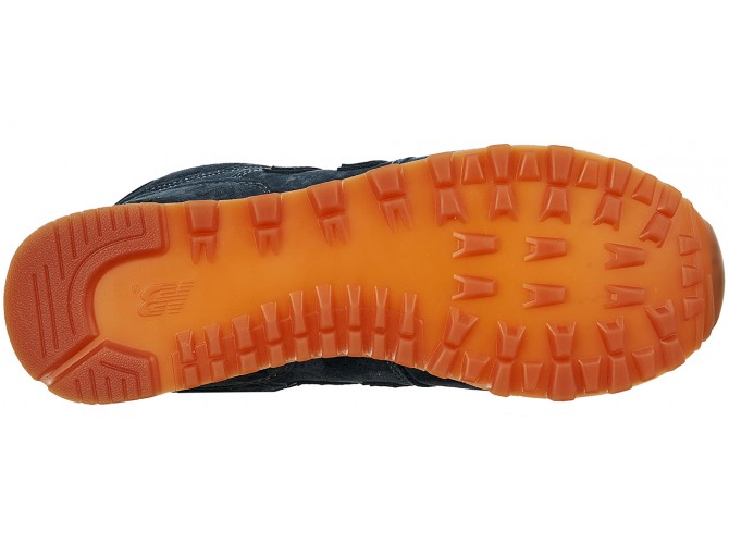 New Balance 574 deep blue мужские замшевые