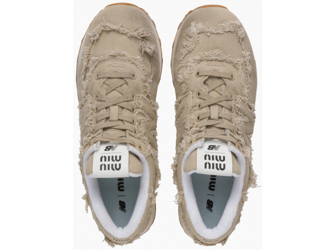 New Balance x Miu Miu 574 Denim Sneakers