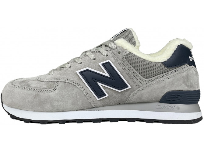 New Balance 574 Grey Blue с мехом
