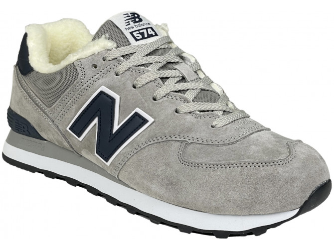 New Balance 574 Grey Blue с мехом