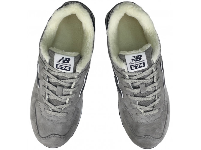 New Balance 574 Grey Blue с мехом
