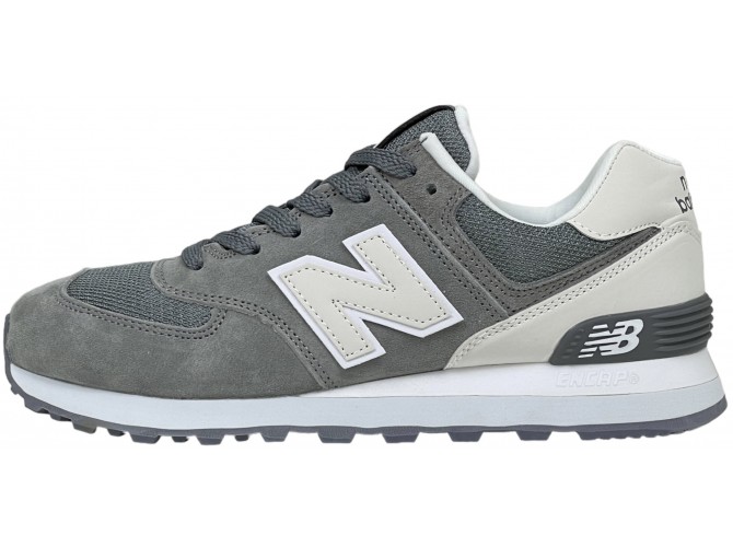 New Balance 574 Grey White серые с белым