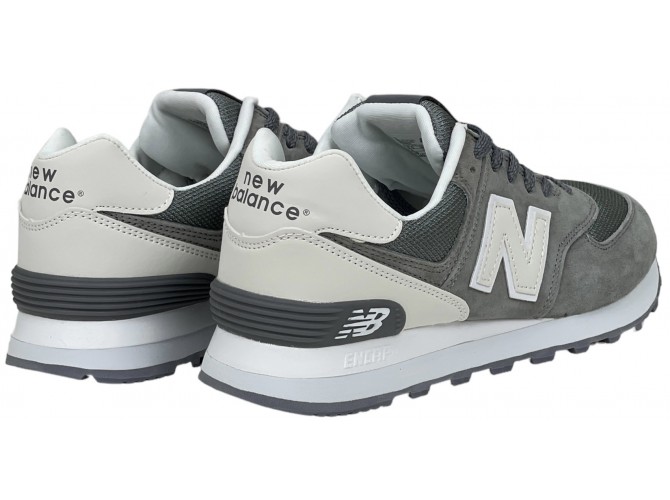 New Balance 574 Grey White серые с белым