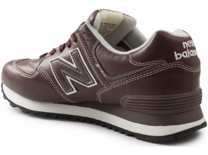 Кроссовки New Balance 574 Коричневые Кожаные