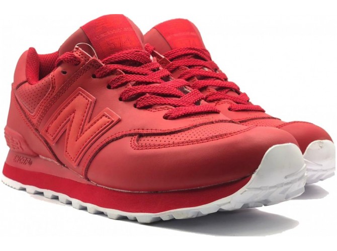 Кроссовки New Balance 574 полностью красные