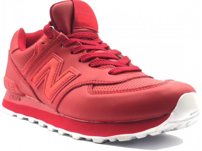 Кроссовки New Balance 574 полностью красные