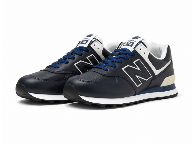 Кроссовки мужские New Balance 574 Leather Blue