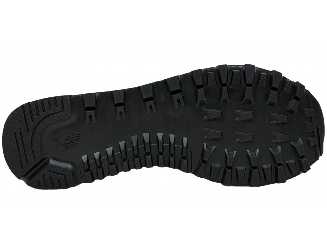 New Balance 574 Mid Black White Leather с мехом