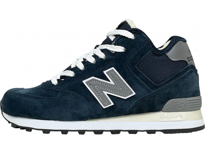 New Balance 574 Mid Blue Grey с мехом