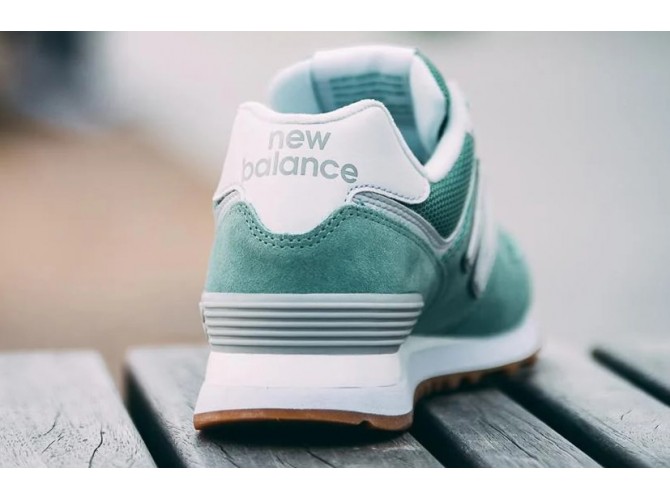 New Balance 574 Мятные замшевые