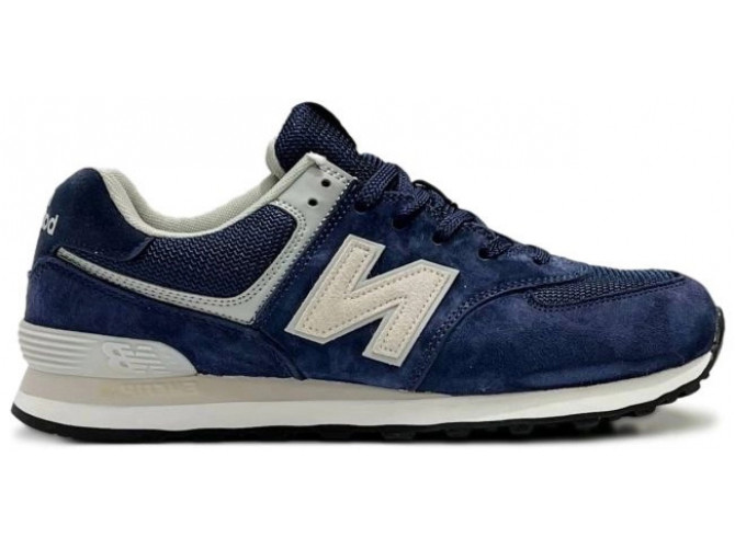 New Balance 574 Blue Cream White