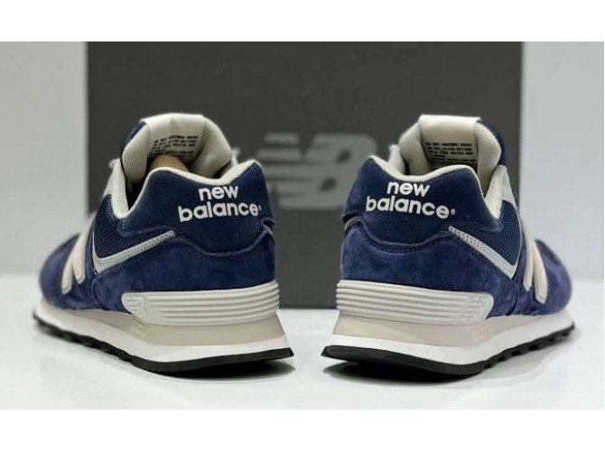 New Balance 574 Blue Cream White