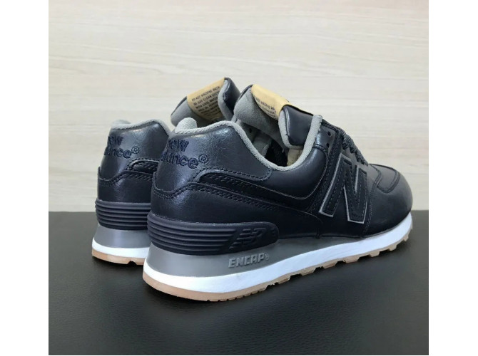 New Balance 574 Dark Blue Кожаные