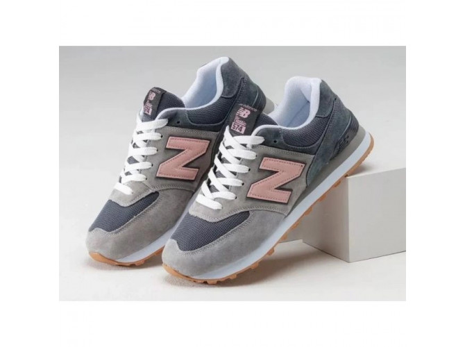 New Balance 574 Grey Purple Pink