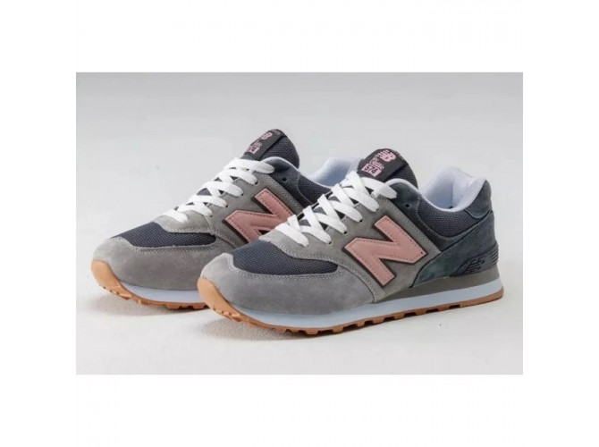 New Balance 574 Grey Purple Pink