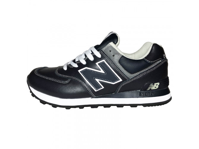 New Balance 574 Leather Stone Blue